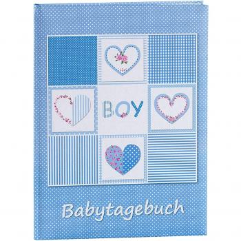 Goldbuch 11378 diario de bebé Romantic, 44 páginas ilustradas, aproximadamente 21 x 28 cm, azul
