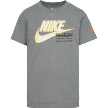 Nike Kids Camiseta De Manga Corta Futura Micro Text Niño Gris