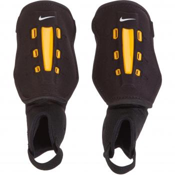 Nike Schienbeinschoner Wrapt Shield - Espinilleras de fútbol, color negro / naranja /