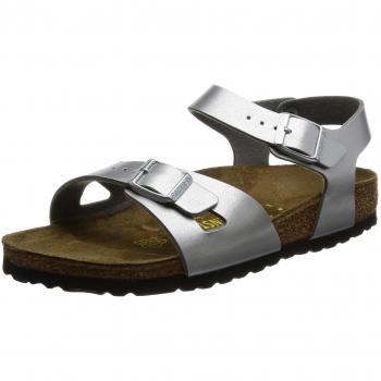 Birkenstock Rio, Unisex-Child Sandals, Silver, 10 Child UK