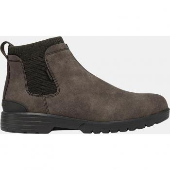 Botas de hombre de piel reciclada en marrón oscuro