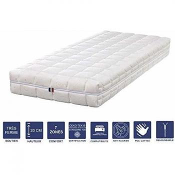 Colchón de Memoria 140x190 cm Muy Firme + Almohada Viscoelástica - Especial para Somier Eléctrico - Funda Desmontable y Lavable - 7 Zonas de Confort - Nú