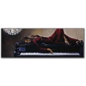 Artopweb Panel Decorativo con Diseño Di Scenza Into The Rhythm, Madera, Multicolor, 138x3x48 cm
