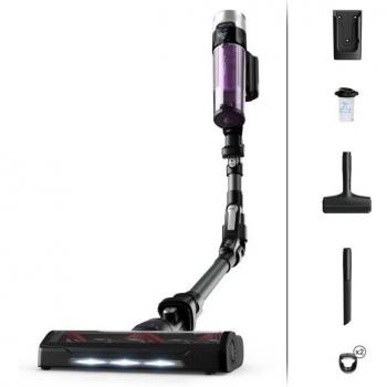 Rowenta X-Force Flex 9.60 Allergy, Aspiradora Escoba/Mano sin Cable 18V, 100 airwatts, 1,1 kg, Negra/Púrpura