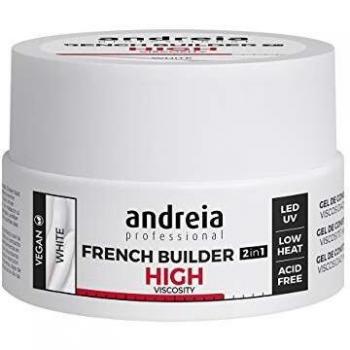 Andreia - Professional - Constructor, 2 en 1, bifásico, alta viscosidad, para lámpara LED y UV, manicura francesa, color blanco, 22 g