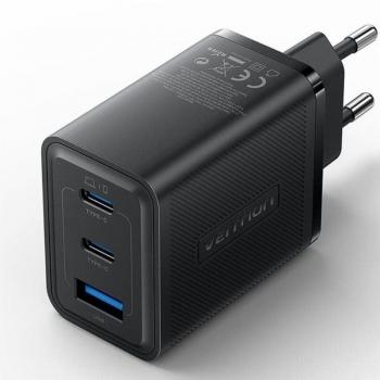 Cargador Vention FERB0-EU/ 2xUSB Tipo-C/ 1xUSB/ 65W