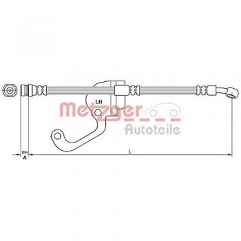 Metzger 4116229 Tubo flexible de frenos