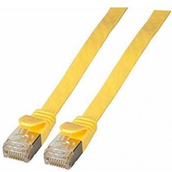 Cable de red plano Cat.6a U/FTP 1,5 m amarillo