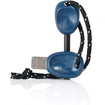 Encendedor Light My Fire Swedish FireSteel BIO Scout 2 en 1 azul - Herramienta de supervivencia, encendedor ferrocerio, incluye magnesio y acero, capacidad para 3000 encendidos