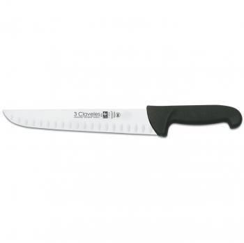 Cuchillo Profesional Carnicero Alveolado 26 cm - 3 Claveles Proflex