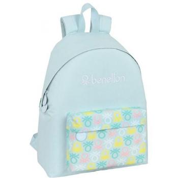 Mochila Escolar Benetton 'Fantasy' Celeste - Safta, 33 x 42 x 15 cm