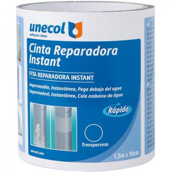 Cinta de reparación instantánea transparente 10cm x 1,5m A7711 Unecol