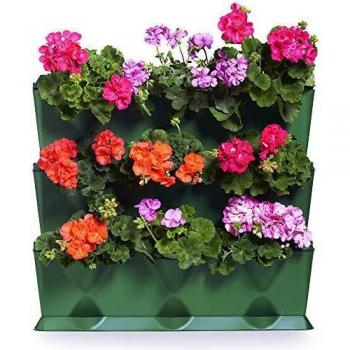1 Juego de Minigarden Vertical para 9 Plantas, Jardín Vertical Modular y Extensible, Colocar en el Suelo o Colgar en la Pared, Mecanismo de Drenaje Innovador, Largo Ciclo de Vida