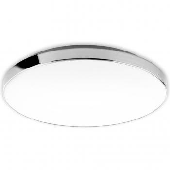 Lámpara de Techo LED Malbona 18W 1700lm IP44 Blanco-Cromo Ø35,5cm