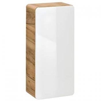 Mueble de baño ARUBA - Natural y Blanco - 2 estantes - 35 x 22 x 75 cm