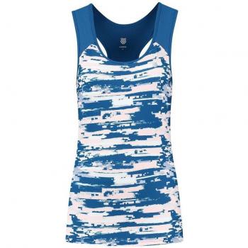 Camiseta de tenis y pádel mujer tirantes Hypercourt Stripe K-Swiss