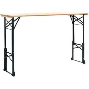 vidaXL Mesa de Cerveza Plegable Dimensiones 169x50x75/105 cm Madera de Pino