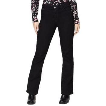 Petite Comfort Stretch Bootcut Jeans for Women - Black Cotton - Size 8 Regular