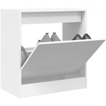 Zapatero blanco 60x34x63,5 cm de madera multicapa