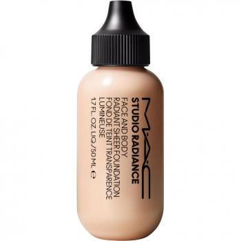 MAC Cosmetics Studio Radiance Face and Body Radiant Sheer Foundation, lightweight foundation for face and body, shade W0, 50 ml