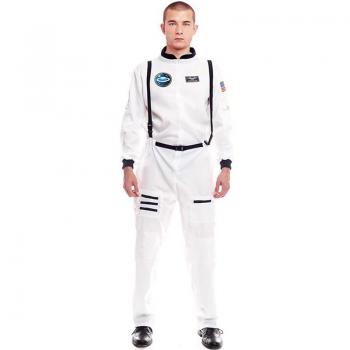 Disfraz de Astronauta blanco con Insignia para hombre