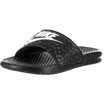 Nike Women's Benassi JDI Synthetic Side Black/White-Black-5.5 Size 5.5
