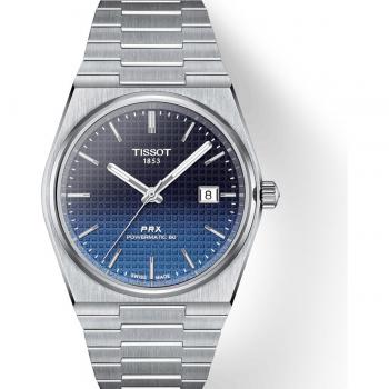 Tissot PRX Powermatic 80 Automatic Men's Watch - Gradient Blue/Silver, 40mm