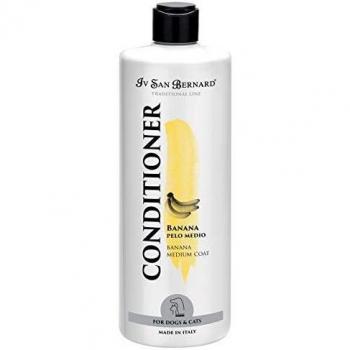 Bálsamo de Banana - Crema para Perros y Gatos - 1 L - Ayuda a Normalizar la Elasticidad del Pelo - Mayor Suavidad y Brillantez - Ideal para Pelos Medios - IV San Bernard
