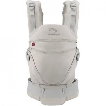 Mochila Portabebés Manduca XT Monocromática Nube, Ergonómica, Evolutiva, 3 Posiciones, Algodón Orgánico 100%, Para Bebés de 3.5 a 20 Kg