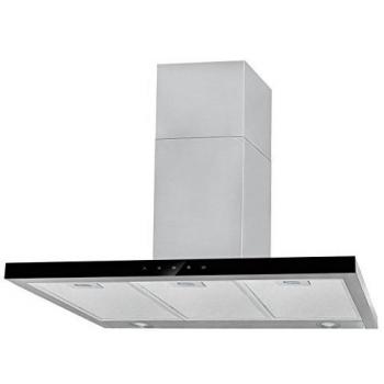 Mepamsa Silueta Glass 90 Campana aspirante decorativa de pared de inox, 3 W, 3 Velocidades, Acero inoxidable