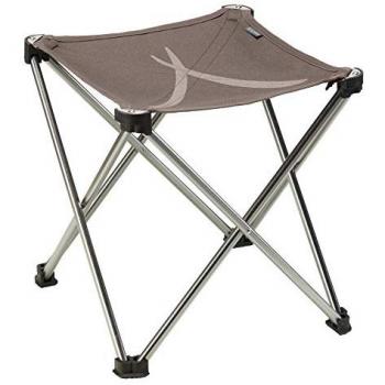 Taburete Plegable Sinyala Mini Marrón de Aluminio, Ligero (500g), Soporta hasta 100 kg