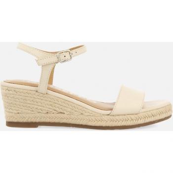 Sandalias Gioseppo YALAHA de Piel Off-White con Cuña de Yute