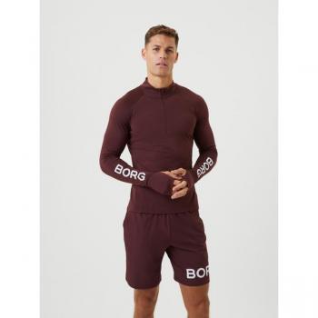 Björn Borg Borg Midlayer Half Zip Brown, XXL