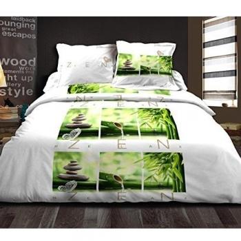 Douceur de noches Zen Relax p4p Juego de sábana algodón, 300 x 240 cm), multicolor