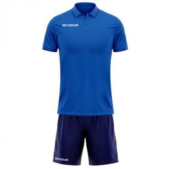 Conjunto de Polo y Calções Givova Street, Equipación para Hombre, Color Azul/Azul, Talla 4XL
