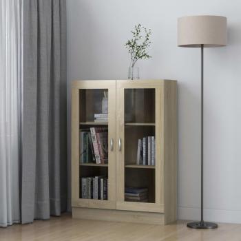 Vitrina Sonoma de madera multicapa color roble 82,5x30,5x115 cm