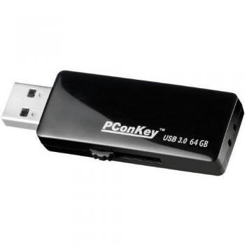 Diseño elegante PConKey USB-3, 0-memoria UPD-464, 64 GB, negro