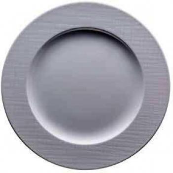 Plato plano de malla de color blanco, 28 cm
