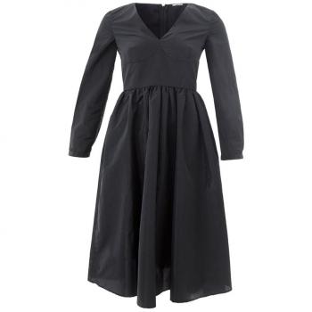 Lardini Classic Elegance Tailored Black Blazer - IT40|S, Lardini Elegant Black Polyester Dress - Female, Size: XS, Lardini Midi Dresses - Female, Black, Size: XS Sophisticated Black Polyester Dress Women