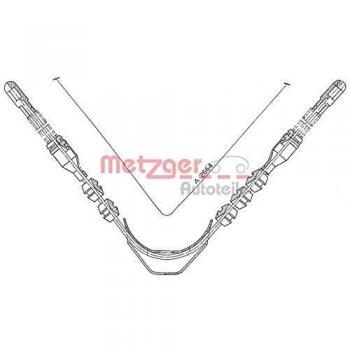 Metzger 11.573 Cable de accionamiento, freno de estacionamiento