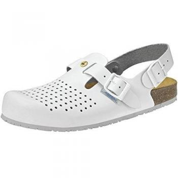 Abeba ESD zapato de trabajo 4050 blanco, correa del talón, corcho schildi, CE EN ISO 20347:2012 OB A, FO SRC Siehe Abbildung Talla:37