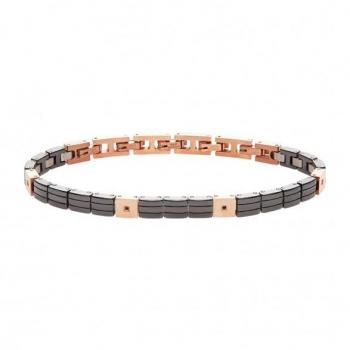 Pulsera Hombre Breil TJ3271 - Pulsera de acero inoxidable, diseño moderno y elegante, con detalles en cerámica negra, cierre desplegable seguro, resistente al agua hasta 30 metros, ideal para uso diario y ocasiones especiales