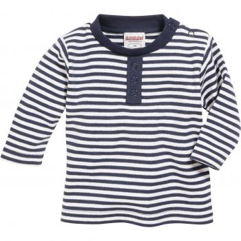 Schnizler Langarmshirt Marine geringelt, Oeko-Tex Standard 100, sudadera Bebé niños, Azul