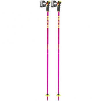Bastones de esquí Leki Spitfire 3D fucsia amarillo neón (par) - 120 cm