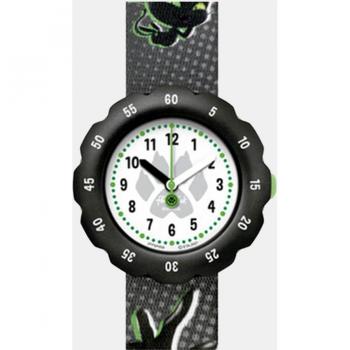 Reloj para Niños Flik Flak Miraculous Cat Noir FPSP058 - Reloj de niño de plástico gris con diseño de Miraculous Ladybug y Cat Noir