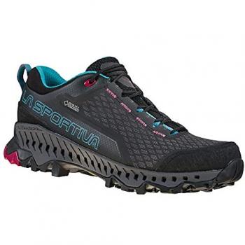 La Sportiva Spire Woman Gtx Black/Topaz - Zapatillas de senderismo para mujer, color negro y topacio, con tecnología GORE-TEX SURROUND®, talla 38.5
