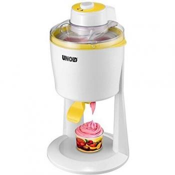 Unold 48860 - Heladera, color blanco y amarillo