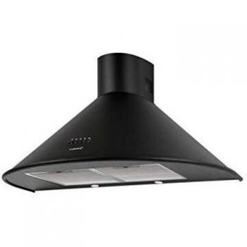 Cata | Campana Extractora | Modelo Q-7760 BK | Campana Decorativa de Pared | Ancho de 60 cm | 3 Niveles de Extracción | Clase de Eficiencia Energética C | Acabado en Color Negro