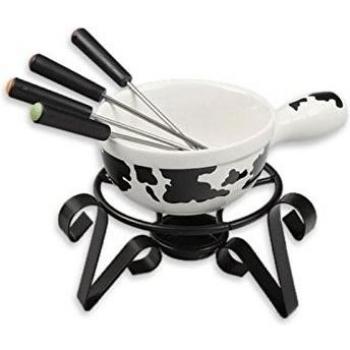 KAISERHOFF Set Fondue, Porcelana, Blanco, 15 x 16 x 13 cm