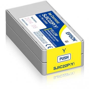 Epson SJIC22P(Y) Amarillo Cartucho de Tinta Original para ColorWorks TM-C3500 C33S020604